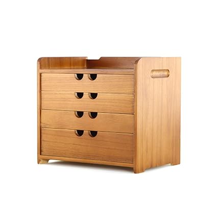 Amazon Com File Cabinets Storage Box Wooden Desktop Solid Wood