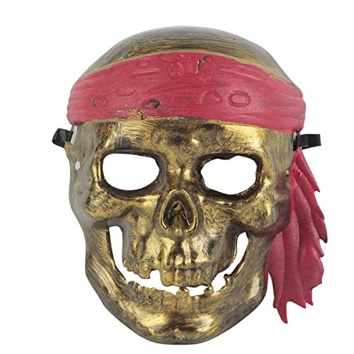 Pirate Skull Men's Woen's Party Masquerade Mask Cosplay Venetian Mask, One Size
