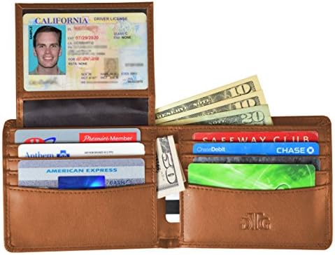 RFID Blocking Leather Wallet for Men - RFID Passport Sleeve and Gift Box incl.