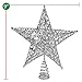 Ornativity Silver Star Tree Topper - Christmas Silver Glitter Sparkle Star Ornament Holiday Decor Top Toppers Xmas Decoration 9