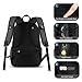 ibagbar Water Resistant Laptop Backpack with USB Charging Port Fits up to 15.6-Inch Laptop and Notebook Black