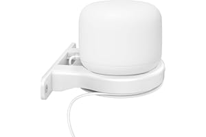 Delidigi ABS Wall Mount Compatible with Nest WiFi Router- AC2200 Bracket Holder Shelf for Nest WiFi Point [Built-in Cable Management] (White)