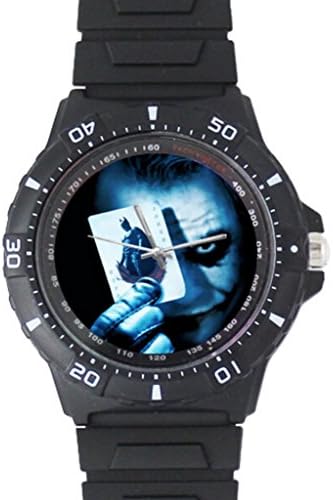 Elegant Designed Batman Joker Wrist Watch with Black Plastic Band for a Special Gift