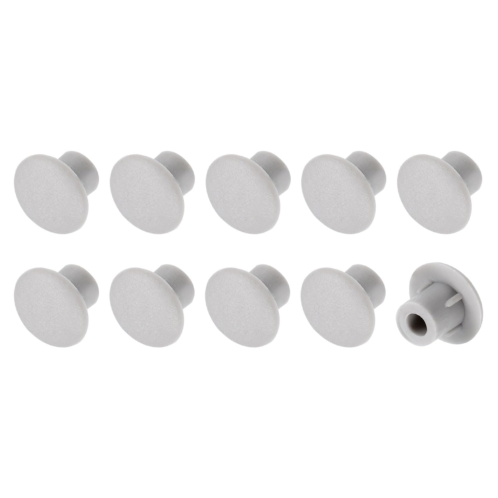METALLIXITY Screw Hole Plugs (5mm Dia x 8mm Cap Dia x 6mm H) 200Pcs, Plastic Shelf Peg Cap Cover Button - for Kitchen Cupboard Furniture, Gray
