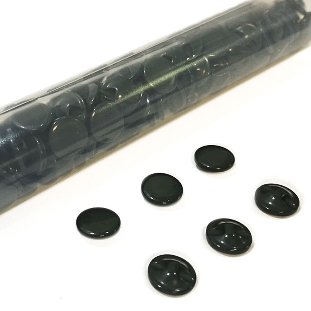 Nazarene Hemispherical Resin Buttons, 144 Pieces/Tube, Available in 13 Colours and 4 Sizes for Crafts, Sewing, Clothing and More (273, 18mm)