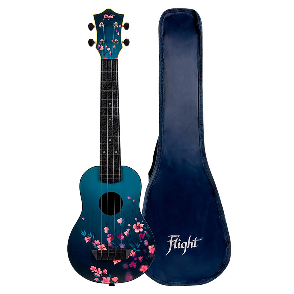 Flight Ukuleles - TUSL32 Long Neck ABS Travel Ukulele - Sakura