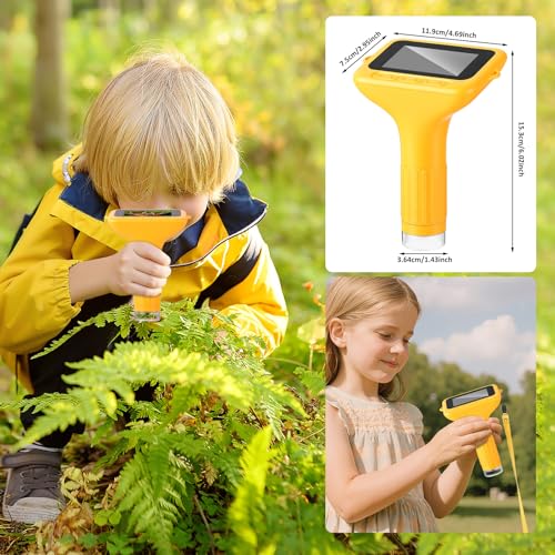 Microscope for Kids 3" IPS Screen Digital Microscope 1000X Magnification 1080P Handheld Microscope with 8 LEDs and 32MB Memory USB Pocket Microscope for PC/Mac