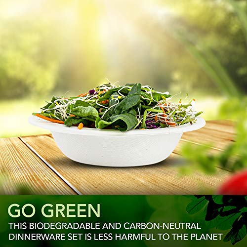 image for Stock Your Home Compostable 16 Ounce Bagasse Bowls - 16 Oz Recyclable 