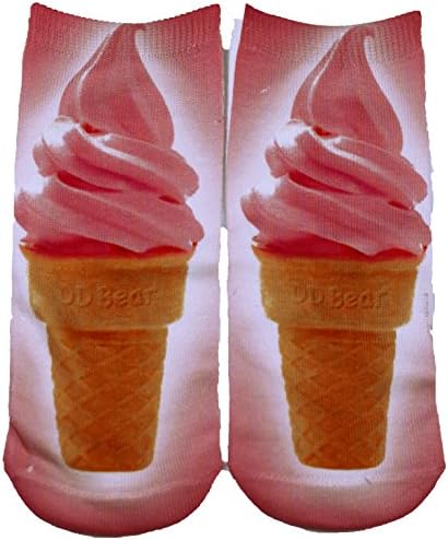 55 Supp. Colorful 3D Cartoon Printed Fashion Funny Illustration Short Tube Socks