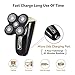 Dee Banna Wet Dry Electric Rotary Shaver,Cordless Waterproof Razor Bald Head Shaver with 5 floating head fast USB Recharge Security Lock Mode for Men Travel Or Home Use (black)