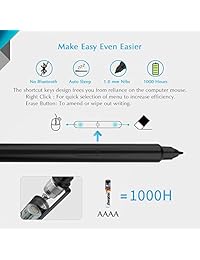 Pluma de superficie, Ciscle Active Stylus Digital bolígrafo: alta precisión de 0.039 in con máximo 4096 niveles de sensibilidad a la presión, 2 tipos de puntas para Surface Pro(2017), Surface Pro 4, Surface Laptop, Surface Book