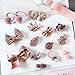 Baby Girls Hair Accessories Clips Ties Fully Covered Bows with Hanger Set, babies barettes for Infant and Toddlers fine hair 18pcs (Korea Pink)