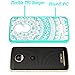 Moto Z Force Clear Case With HD Screen Protector, AnoKe Colors Dream Catcher Mandala Flower Acrylic Ultra Slim Fit Hard Cover TPU Bumper Hybrid For Motorola Moto Z Force Droid Edition TM CH Mint