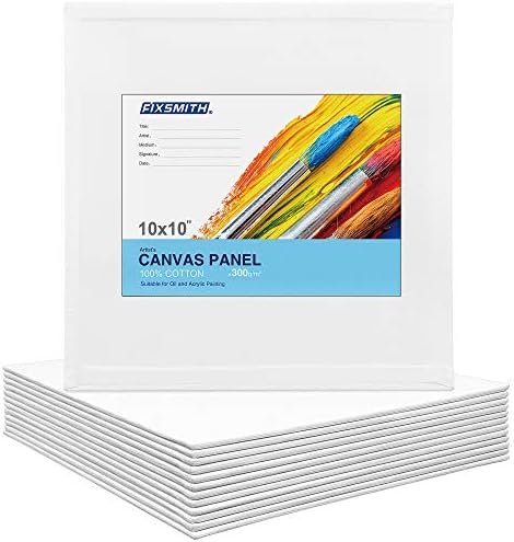 FIXSMITH Painting Canvas Panels - 10x10 