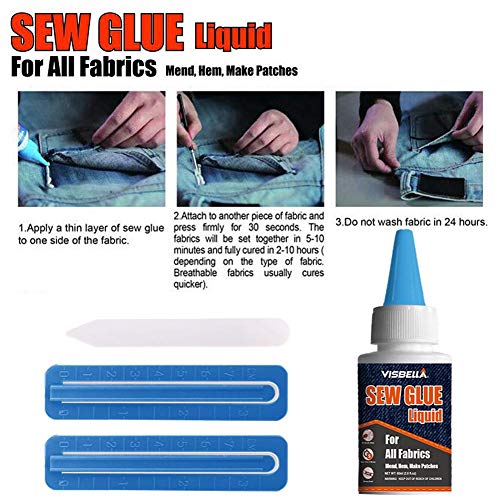 S WIDEN ELECTRIC Sew Glue Liquid Fabric Quick Bonding Glue Liquid Reinforcing Adhesive Speedy Fix Pen Repair Gel for Clothes Denim Leather Fabric - Thumbnail 3