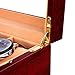 Homfa Wooden Watch Box 5 Slots Watch Display Storage Organizer Case Glass Top with Metal Lock, Cherry   