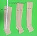 iEase 2 Pairs Compression Socks Open Toe Leg Support Stocking Knee High Socks with Zipper 15-20 mmHg (2pairs Beige, L/XL)