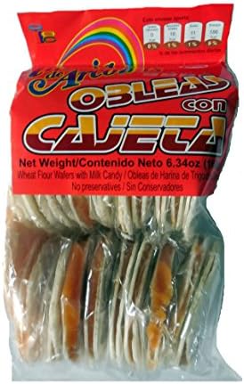 Mini Obleas with Cajeta Wafers with Goat's Milk Candy Arcoiris