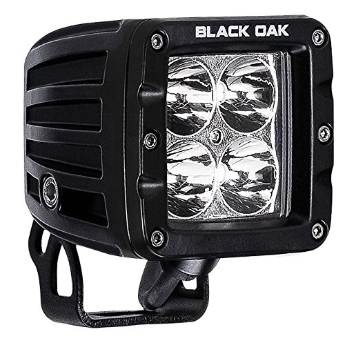 Black Oak LED Light Bar 40w Osram CREE LED Pods Fog Lights Backup Lights Square Cube Lights Flood Beam Driving Light for Offroad Truck Jeep 4WD Marine Boats ATV UTV Waterproof IP69K by