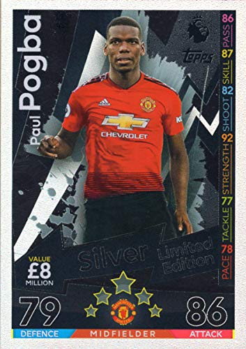 Match Attax 2018 19 Paul Pogba Silver Limited Edition Card | Desertcart  Bahamas