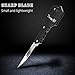 Three BY Key Knife Stainless Steel Keychain Folding Pocket Self Defense Knife 2 pack Portable(Black)