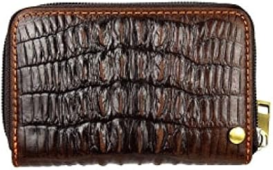 Amazon 1633 牛革 ラウンドファスナー スライド式 3デザイン クロコダイル型押し フラワーデザイン 13ポケット カードケース クロコダイル型押しデザインa 株式会社トレボ インターナショナル 名刺入れ