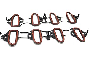 Lskioer 2 Pcs Intake Manifold Gaskets Set Fits for Chevy Silverado Tahoe GMC Sierra 4.8L 5.3L 6.0L Engines, Replaces 89060413, 89017589