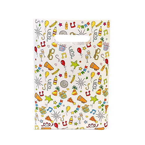 Wowfit 56 CT Party Bags - Assorted Party Favor Bags - 56 Goodie Bags in 4 Colors - Perfect for Birthdays, New Years, Graduations, Anniversaries, Baby Showers, and More - 6.8 x 10 Inch Birthday Bags - Thumbnail 5
