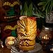 Tiki Mugs Cocktail Set of 4 - Tumblers Ceramic Hawaiian Luau Party Mugs Drinkware, Cute Exotic Cocktail Glasses, Tiki Bar Professional Hawaiian Party Barware, TKSET0003
