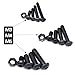 Glarks 510Pcs M3 M4 M5 Alloy Steel Button Head Socket Cap Bolts Screws with Nuts Assortment Kit, Black Oxide Finish(Button Head)