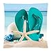 Cheap Funny Pillow Case,Beach Flip Flops Pillowcase,Pillow Protector Cover Case - Standard Size 18