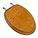 Comfort Seats C3B2E118CH Elongated Decorative Wood Toilet Seat