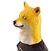 Ylovetoys Novelty Dog Head Costume Mask Shiba Latex Animal Mask