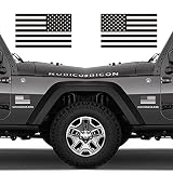 Classic Biker Gear Ghosted Subdued American Flags Tactical Military Flag USA Decal 3" X 5" Pair. Great for Jeep, Toyota, Ford, Chevy or Hard Hat or Lunch Box.
