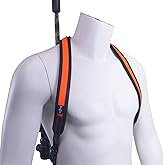 HUNTPAL Backpack Style Hands-Free Rifle Sling, Neoprene Padded Hunting Gun Sling Shotgun Sling Double Shoulder Strap, Univers