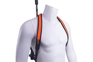 HUNTPAL Backpack Style Hands-Free Sling, Neoprene Padded Double Shoulder Strap w/o Swivels, Universal Backpack Strap for Outdoors