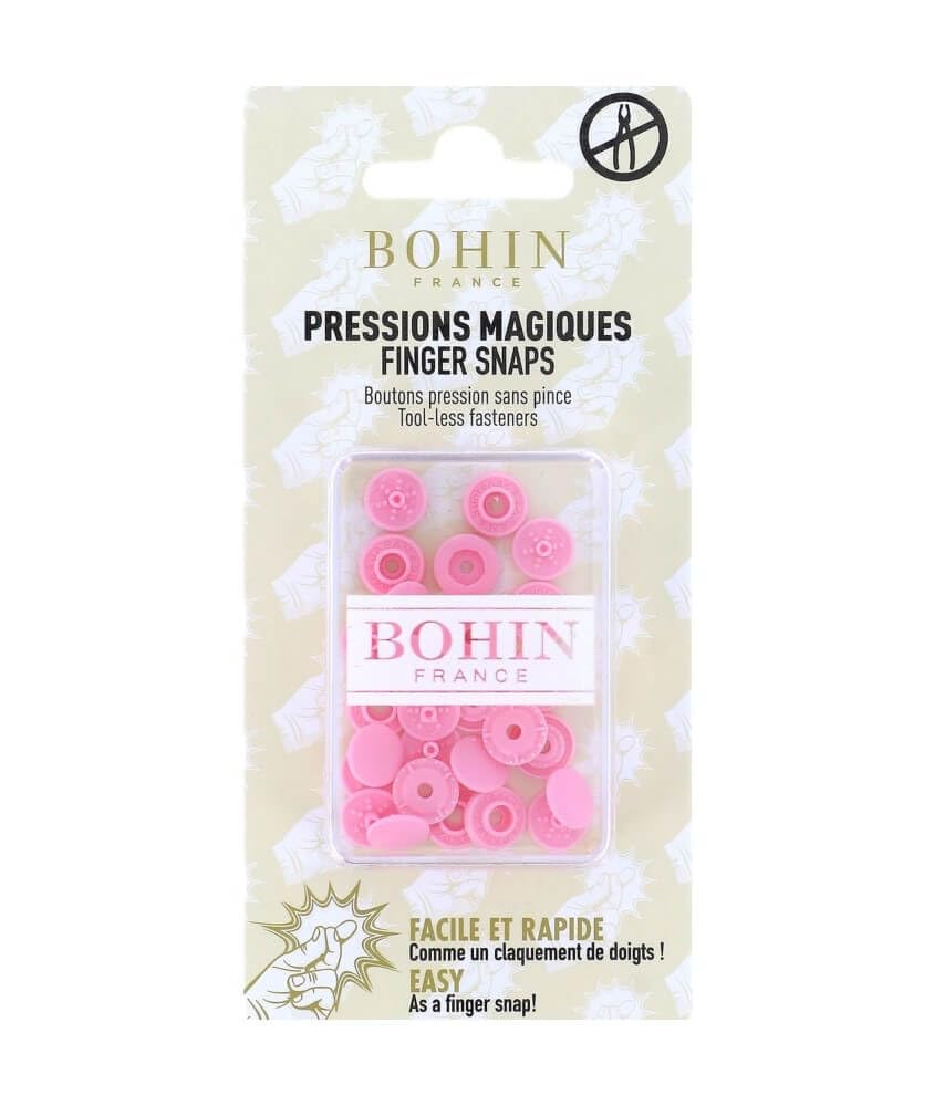 Bohin Snap Fasteners, Pink, 9mm