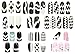 600pc Nail Art Stickers & Decals French Manicure Kit-12 Sheets French Tip Guides Nail Polish Strips,French Nail Guide Stickers Nail Tools,Nail Decals Nail Vinyls Nail Stickers for Nail Art Design