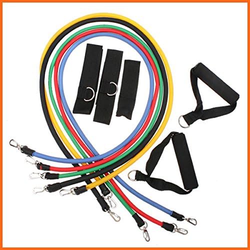 New 11pcs Tube Resistance Training Bands Tube Workout Exercise for Yoga Body Building Fitness Equipment Tool