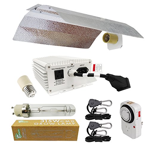 Hydro CrunchKCMHR01-315-HC 315-Watt CMH Ceramic Metal Halide Grow Light System with Basic Wing Reflector White