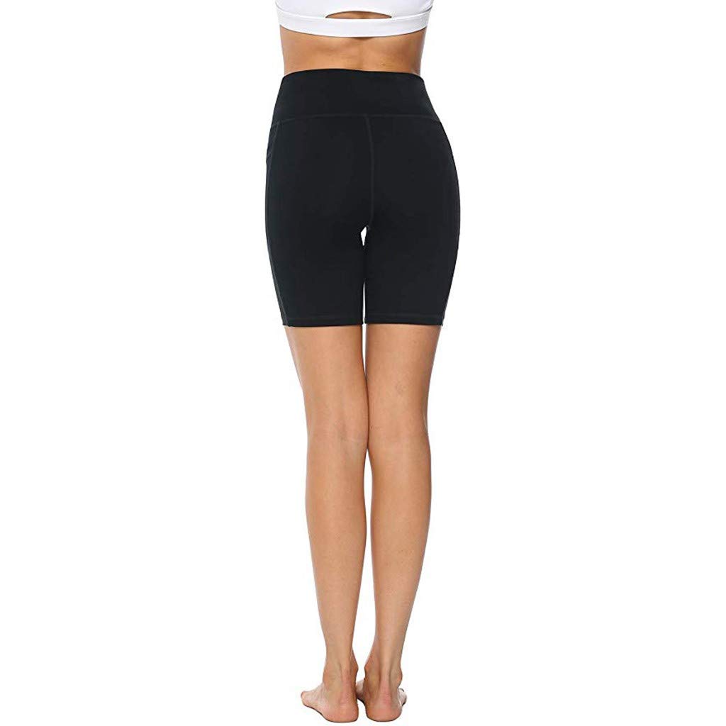 Yoga Pants for Women, Leewos 2020 New! Women's High Waist Yoga Short Abdomen Control Training Running Yoga Pants(Black, XL) : Beauty