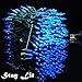 YULETIME 200 Count Blue LED Christmas Lights, 66 Feet Green Wire UL Certified Commercial Grade Holiday String Light Set (Blue)