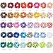 Satin Scrunchies for Hair 40 Colors, EAONE Glossy Hair Scrunchies Elastic Hair Ties Ponytail Holder Headbands for Women Girls, 40 Pieces
