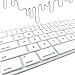 All-inside White Keyboard Cover for iMac Wired USB Keyboard