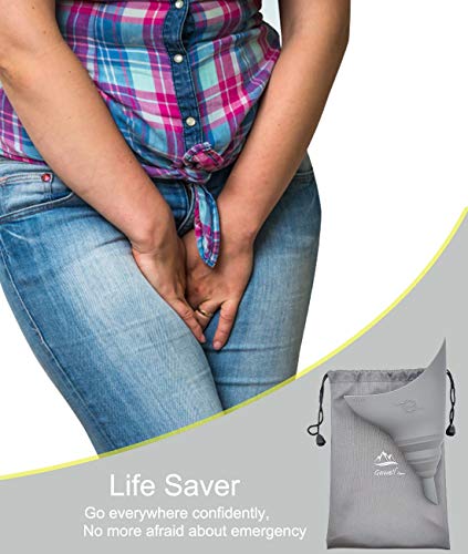 MGFAION 2 Pcs Female Urination Device, Portable Urinal Funnel Silicone Urine Cups, Reusable Pee Funnel for Women Standing Up to Pee, Travel, Camping, Outdoor, Activities