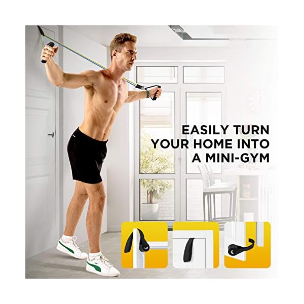 FITFORT-Resistance-Bands-Set-11-Pack-Exercise-Bands-Stackable-up-to-150lb-IndoorOutdoor-Workout-Bands-with-Door-Anchor-Handles-for-Fitness-Strength-Slim-Yoga-Home-Gym-Equipment-for-MenWomen FITFORT Resistance Bands Set, 11 Pack Exercise Bands Stackable up to 150lb, Indoor/Outdoor Workout Bands with Door Anchor & Handles for Fitness, Strength, Slim, Yoga, Home Gym Equipment for Men/Women