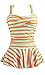 MiYang Women's Swimwear One Piece Slimming Skirt Tummy Control Swimdress Bathing Suit Orange Large US 12-14
