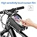 Bike Bicycle Phone Bags Waterproof – Front Frame Top Tube Mount Handlebar Bags with Touch Screen Phone Holder Case Sports Bicycle Bike Storage Bag Cycling Pack Fits 6.5’’iPhone 7 8 Plus xs max (Grey)thumb 4