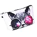 Frcolor Makeup Pouch Printing Storage Bag for Purse Travel Cosmetic Makeup Bag (Cat)