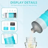 Vicloon Milk Powder Dispenser 4 Layers 120ml Each Gray Pink Blue Set of 2 view 4